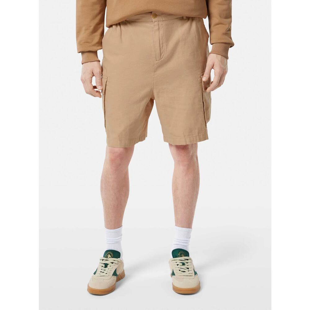 Scotch & Soda Cargo Shorts Linen Blend, Relaxed Fit, Pockets Elastic Waist Sz XL